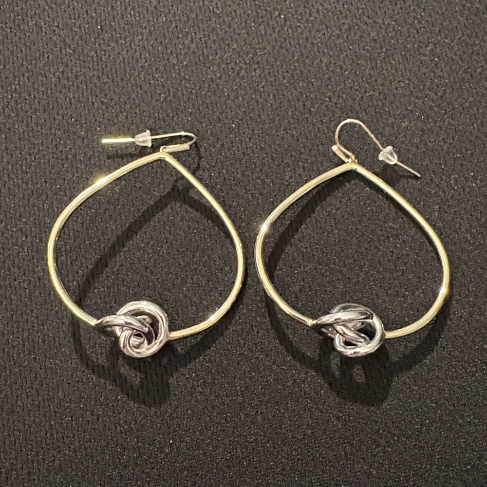 Kendra Scott Gold and Silver Knot Earrings